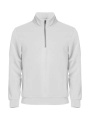 Basic Half Zip, white