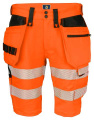 6575 SHORTS STRETCH EN ISO 20471 CLASS 2/1, Orange/Black