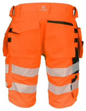 6575 SHORTS STRETCH EN ISO 20471 CLASS 2/1, Orange/Black – ProJob (3)