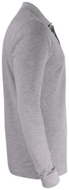 Basic Polo Pocket L/S, grey melange – Clique (4)