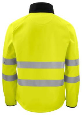 6432 SOFTSHELL JACKET EN ISO 20471 CLASS 3/2, Yellow/Black – ProJob (2)