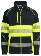 6443 SOFTSHELL JACKET EN ISO 20471 CLASS 1, Yellow/Black