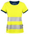 6012 T-SHIRT WOMEN'S EN ISO 20471 CLASS 2/1, Yellow/Navy