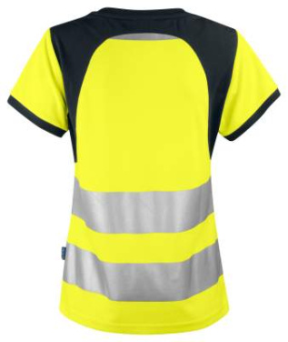 6012 T-SHIRT WOMEN'S EN ISO 20471 CLASS 2/1, Yellow/Black - ProJob (2)