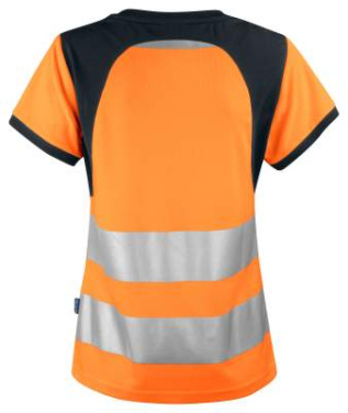 6012 T-SHIRT WOMEN'S EN ISO 20471 CLASS 2/1, Orange/Black - ProJob (3)