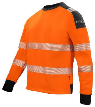 6108 SWEATSHIRT EN ISO 20471 CLASS 3/2, Orange/Black – ProJob (4)