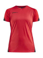 PRO Control Impact Ss Tee W, Bright Red/Black