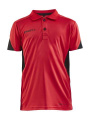 PRO Control Impact Polo Jr, Bright Red/Black