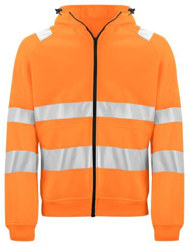 6132 HOODJACKET EN ISO 20471 CLASS 3/2, Orange/Black – ProJob (1)
