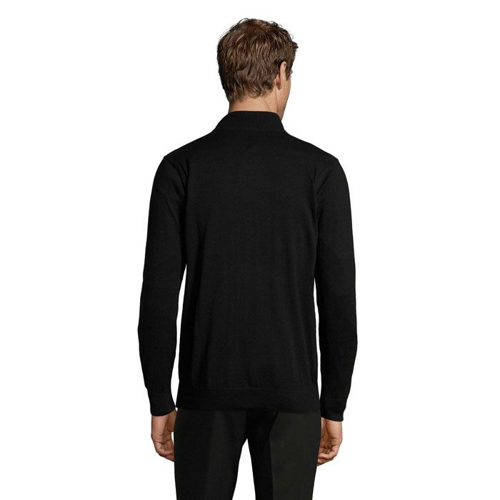 GORDON MEN ZIPPED CARDIGAN, Black, S, product image (1)