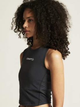 Rush 2.0 Crop Singlet W, Black - Craft (3)