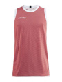 Progress Reversible Basket Singlet M, Bright Red/White