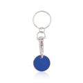 Shopping trolley coin keyring Euromarket, BLUE