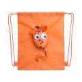 Foldable Drawstring Bag Kissa, ORANGE