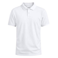 Adult White Polo Shirt Koupan, WHITE