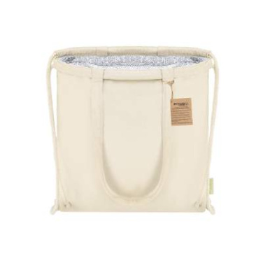 Drawstring Cool Bag Nelon, NATURAL – Makito (3)