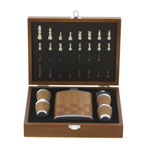Hip Flask Set Fleet, NATURAL – Makito (1)