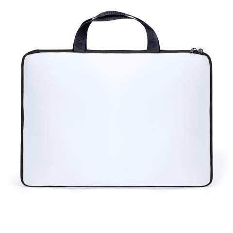 Sublimation Laptop Pouch Lury, WHITE – Makito (1)