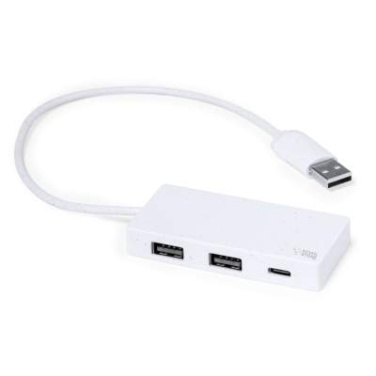 USB Hub Nagent, WHITE – Makito (2)