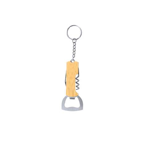 Bottle opener keyring Jilar, NATURAL – Makito (1)