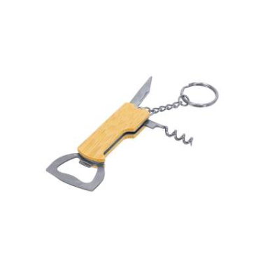 Bottle opener keyring Jilar, NATURAL – Makito (2)