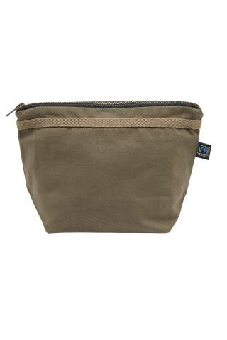 Canvas Toilet Case bag, Dark olive - Cottover (1)