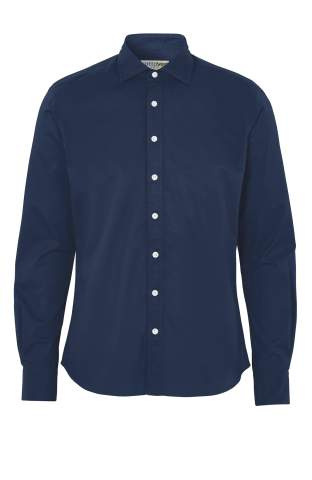 Twill Slim Fit Man shirt, Navy - Cottover (1)