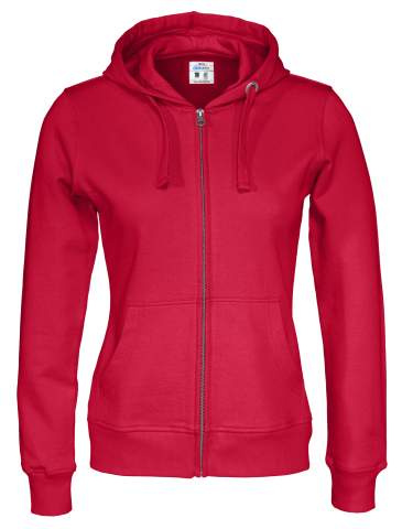 Full Zip Hood Lady sweatshirt, Red – Cottover (1)