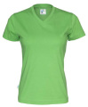 T-shirt V-neck Lady, Green