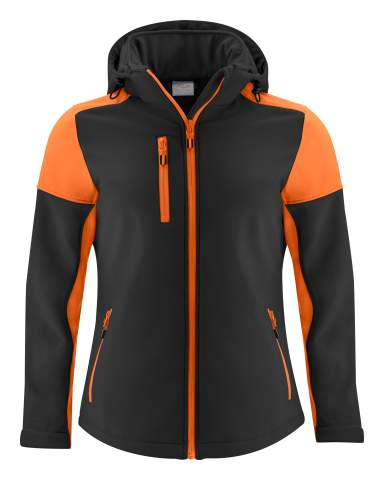 Prime Softshell Jacket W, Black/Orange – Printer PRIME (1)
