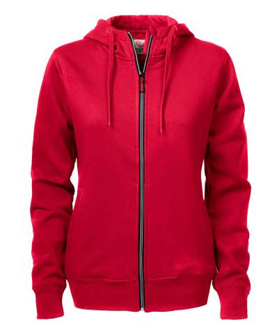 Overhead Sweater Full Zip W, Red – Printer Essentials (1)