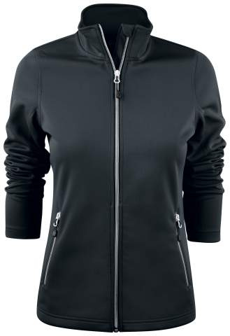 Powerslide Sweater Full Zip W, Black – Printer RED (1)