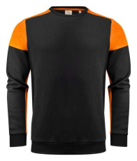 Prime Crewneck Sweater Unisex, Black/Orange