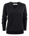 Ashland V Knitted Sweater W, Black