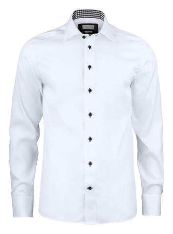 RB20 Twill Regular Men shirt, White/Black – J.Harvest & Frost (1)