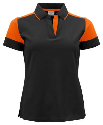 Prime Polo W, Black/Orange – Printer PRIME (1)