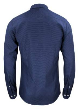 PB49 Jacquard Shirt Slim Fit Men, Navy/White Dot - J.Harvest & Frost (3)