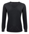 Merino V Knitted Sweater Women, Black