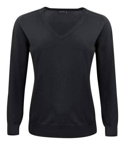 Merino V Knitted Sweater Women, Black – J.Harvest & Frost (1)
