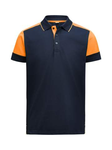 Prime Polo Men, Navy/Neon Orange - Printer PRIME (1)