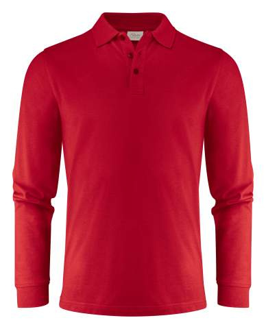 Surf Pro L/S Polo Pique Men, Red – Printer Essentials (1)