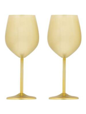Wine Goblet 2-pack, Gold – Orrefors Jernverk (2)