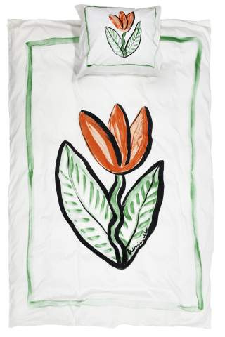Tulip Satin, White – Kosta Linnewäfveri