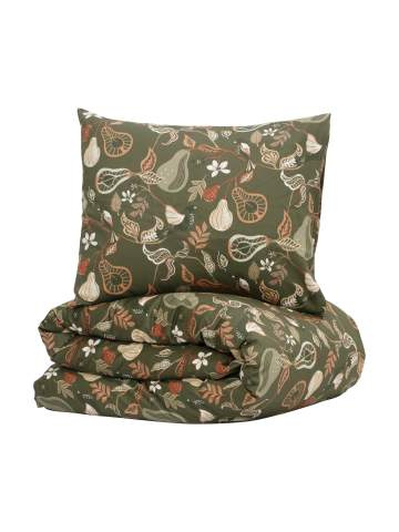 Bed Set Bandene Satin, Green – Kosta Linnewäfveri (1)