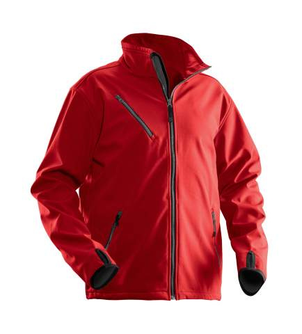 1201 Softshell Jacket, red – Jobman (1)