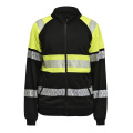 5225 Sweatshirt Full-Zip Hi-Vis, Svart/Gul