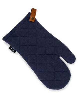 BBQ-glove, Navy - Kosta Linnewäfveri (2)