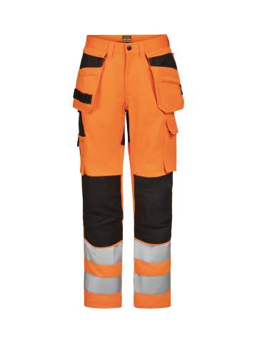 2379 Craftsman Trousers Stretch Hi-vis, Orange / Black – Jobman (1)