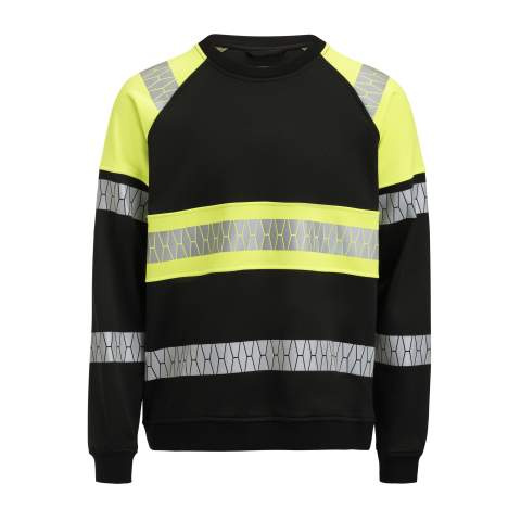 5224 Sweatshirt Hi-Vis, Black/Yellow – Jobman (1)