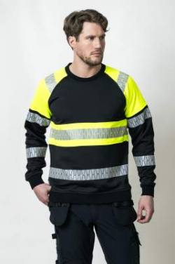 5224 Sweatshirt Hi-Vis, Black/Yellow – Jobman (4)